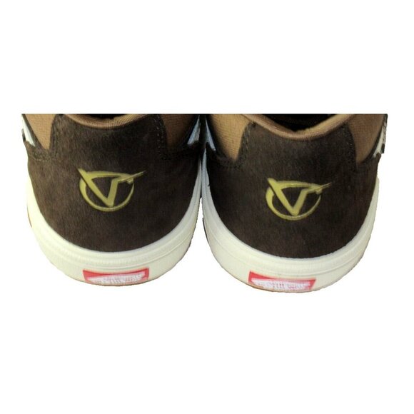 Vans Men's Rowan Zorilla 2 Chocolate Brown White Suede Canvas Shoes sizes NIB - Picture 5 of 5